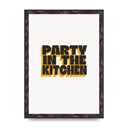 Kitchen Party Quote" Art For The Home - A3 framed