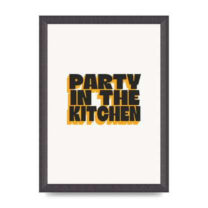 Kitchen Party Quote" Art For The Home - A4 framed
