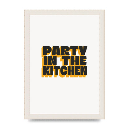 Kitchen Party Quote" Art For The Home - A4 framed
