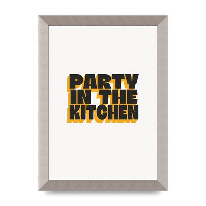 Kitchen Party Quote" Art For The Home - A4 framed