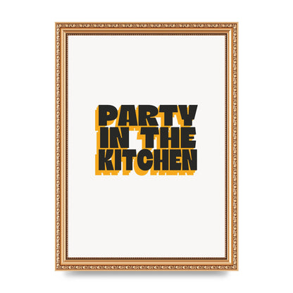 Kitchen Party Quote" Art For The Home - A4 framed