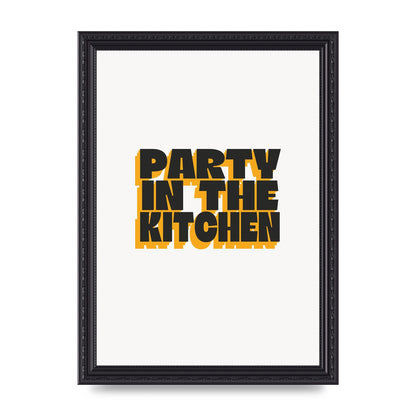 Kitchen Party Quote" Art For The Home - A4 framed
