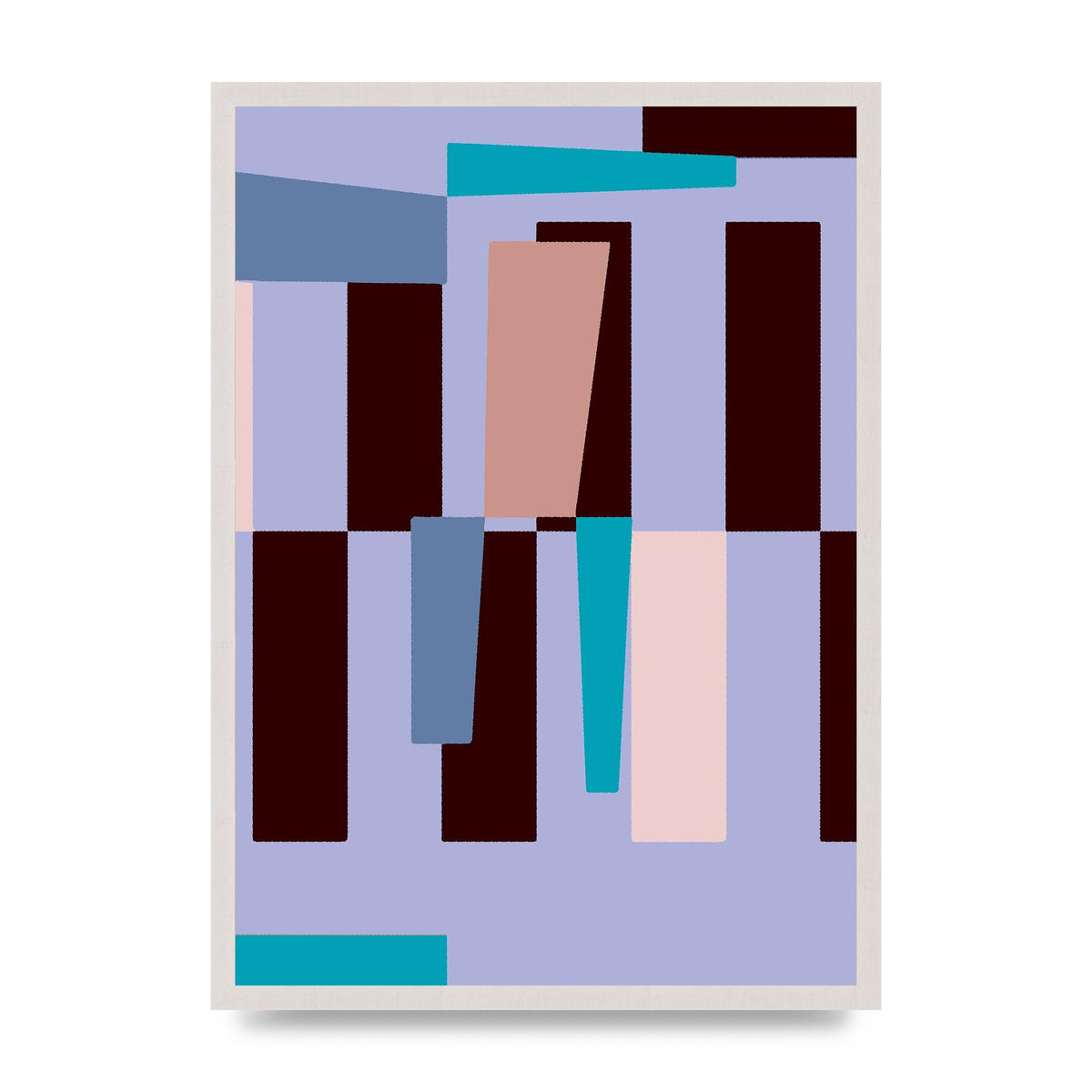 Bauhaus Puzzle print in an A2 white saw cut grain frame