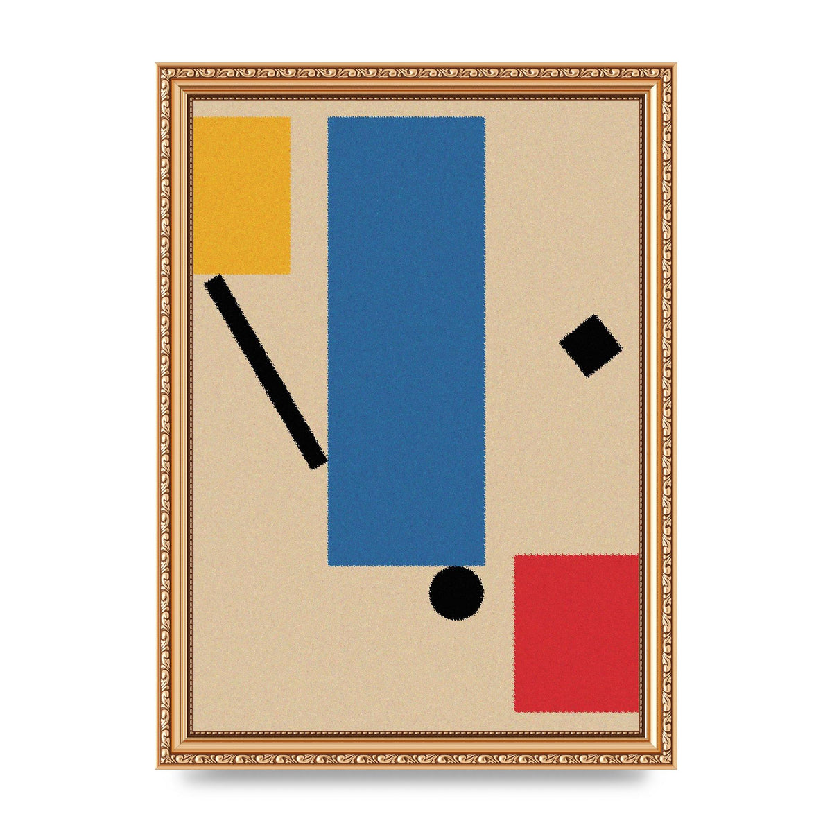 Bauhaus Inspired Shape Art For The Home - A4 framed