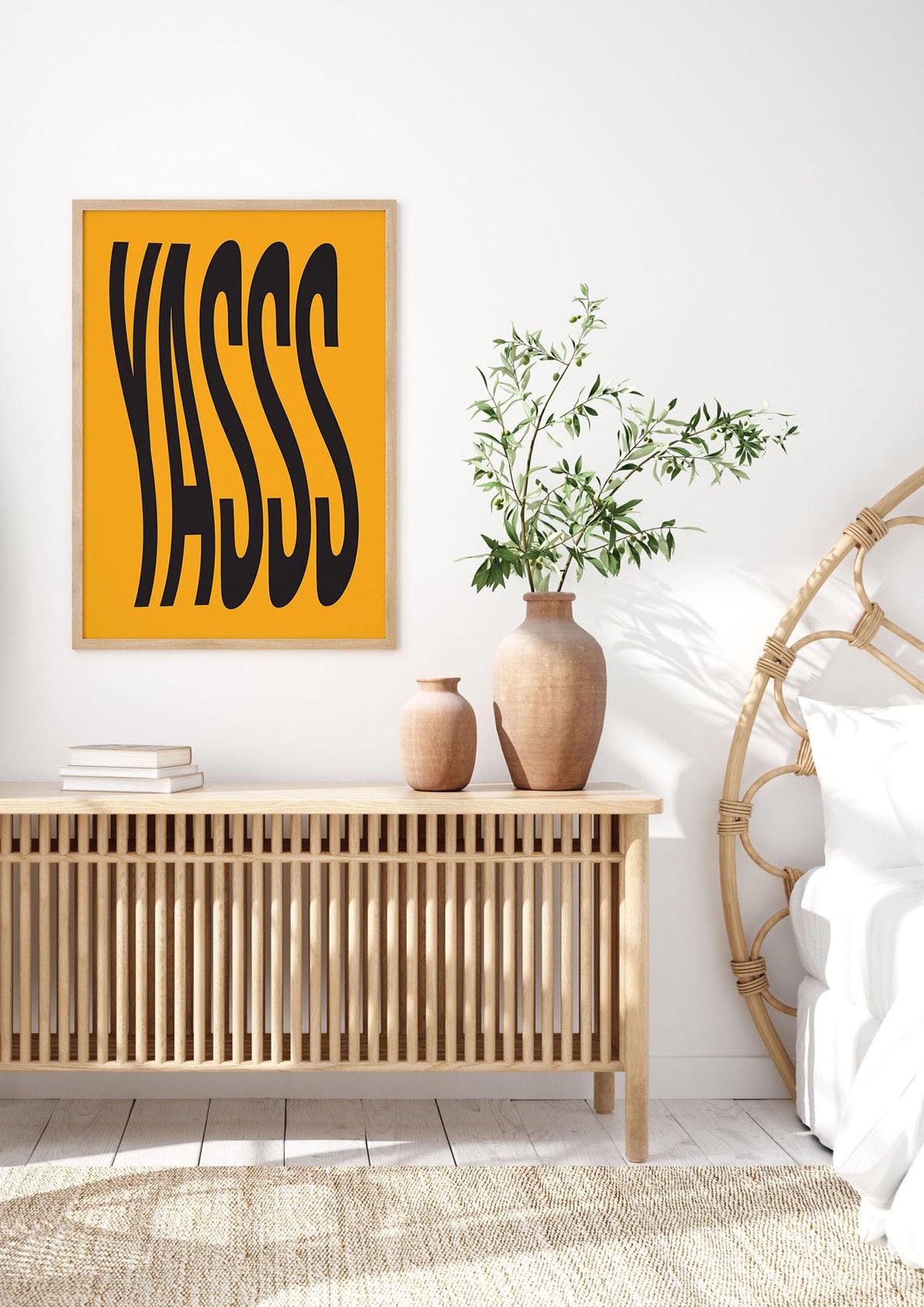 Yass Quote" Printed Poster - bedroom 3