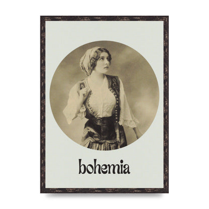 Bohemia Vintage Printed Poster - A2 framed