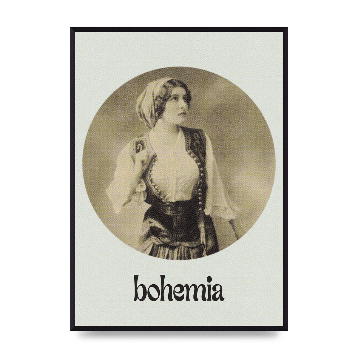 Bohemia Vintage Printed Poster - A2 framed