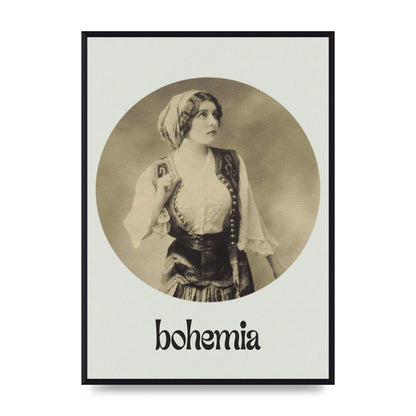 Bohemia Vintage Printed Poster - A2 framed