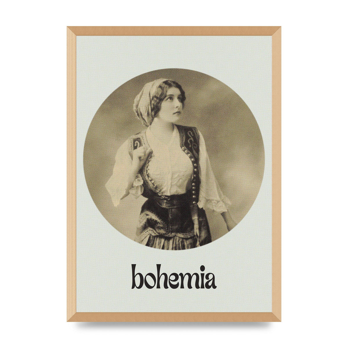 Bohemia Vintage Printed Poster - A2 framed