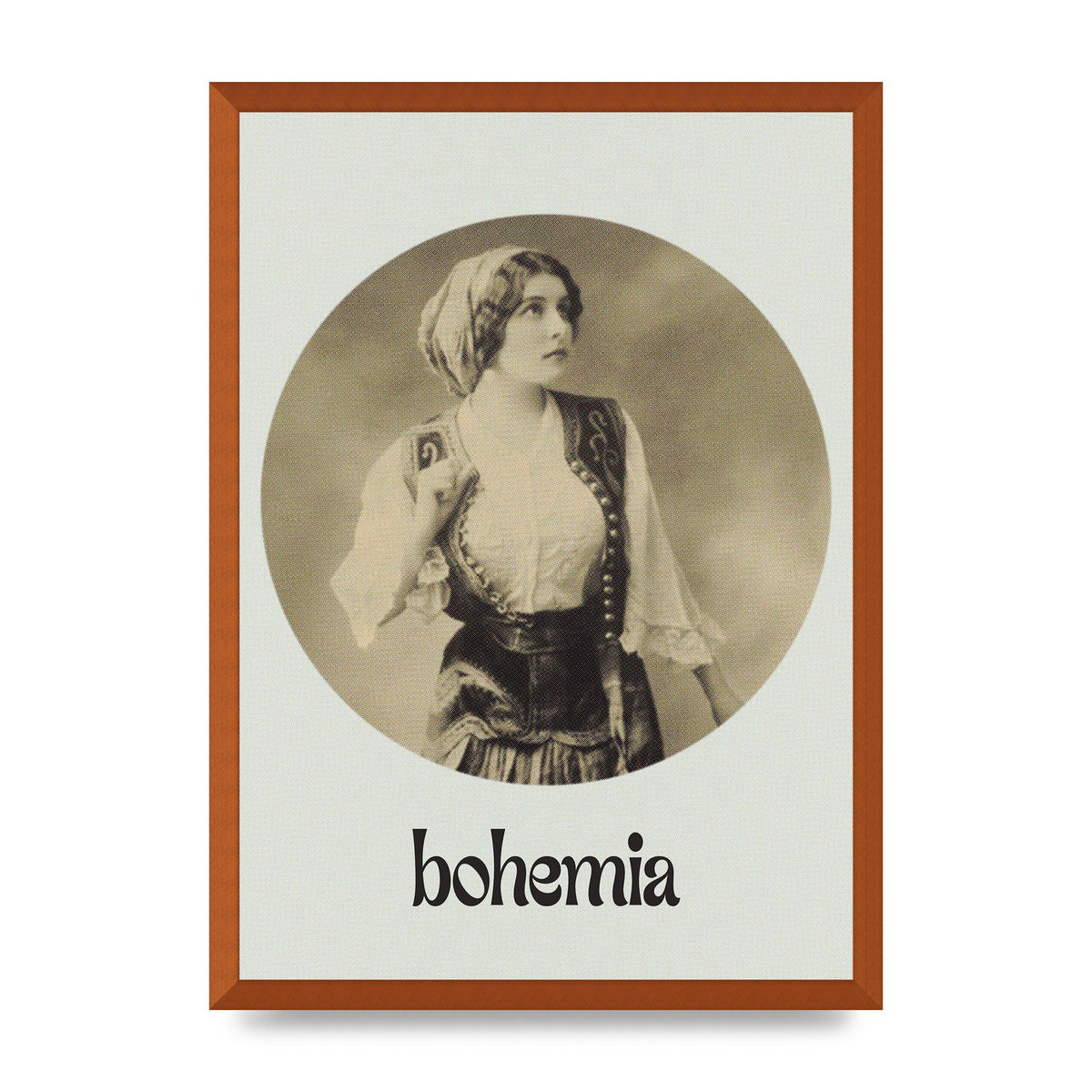 Bohemia Vintage Printed Poster - A2 framed