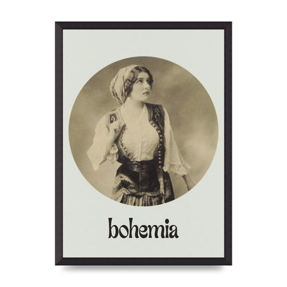 Bohemia Vintage Printed Poster - A2 framed