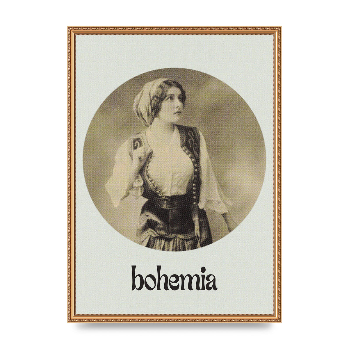 Bohemia Vintage Printed Poster - A2 framed