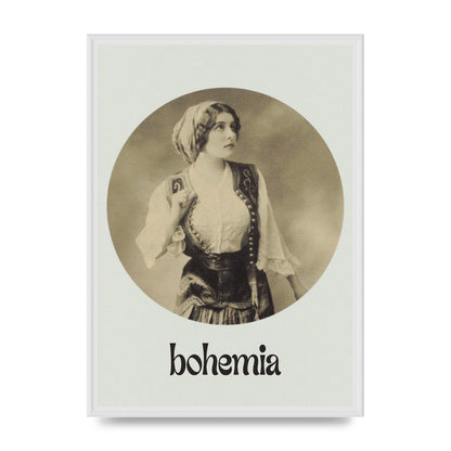 Bohemia Vintage Printed Poster - A2 framed