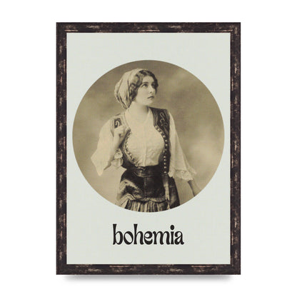 Bohemia Vintage Printed Poster - A3 framed