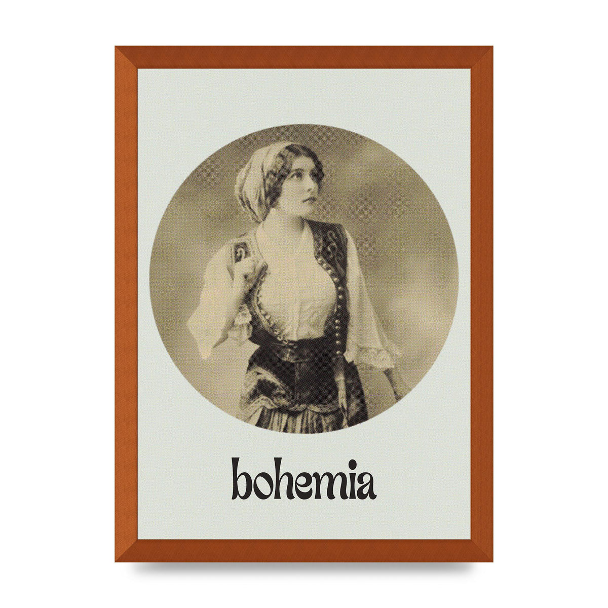 Bohemia Vintage Printed Poster - A3 framed