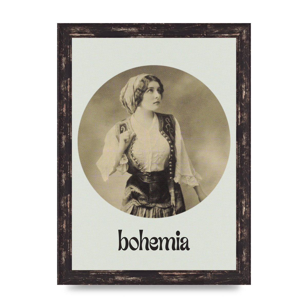 Bohemia Vintage Printed Poster - A4 framed