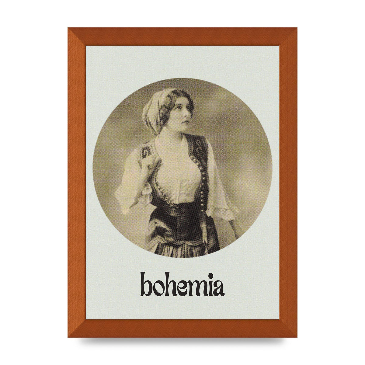 Bohemia Vintage Printed Poster - A4 framed
