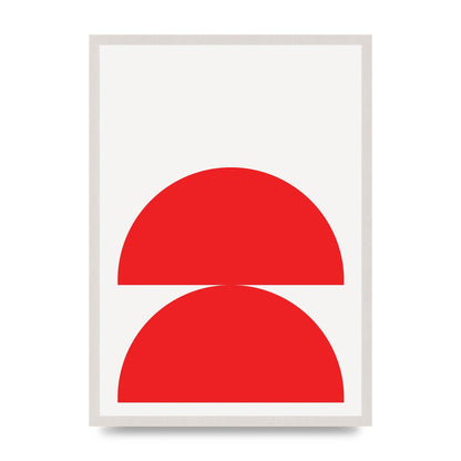 Red Stack Wall Art - A2 framed
