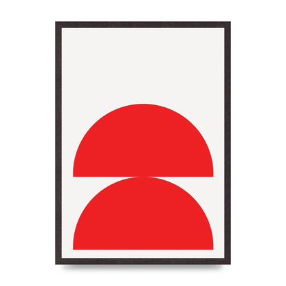 Red Stack Wall Art - A2 framed