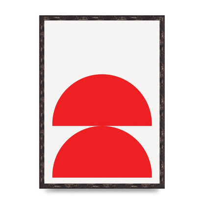 Red Stack Wall Art - A2 framed