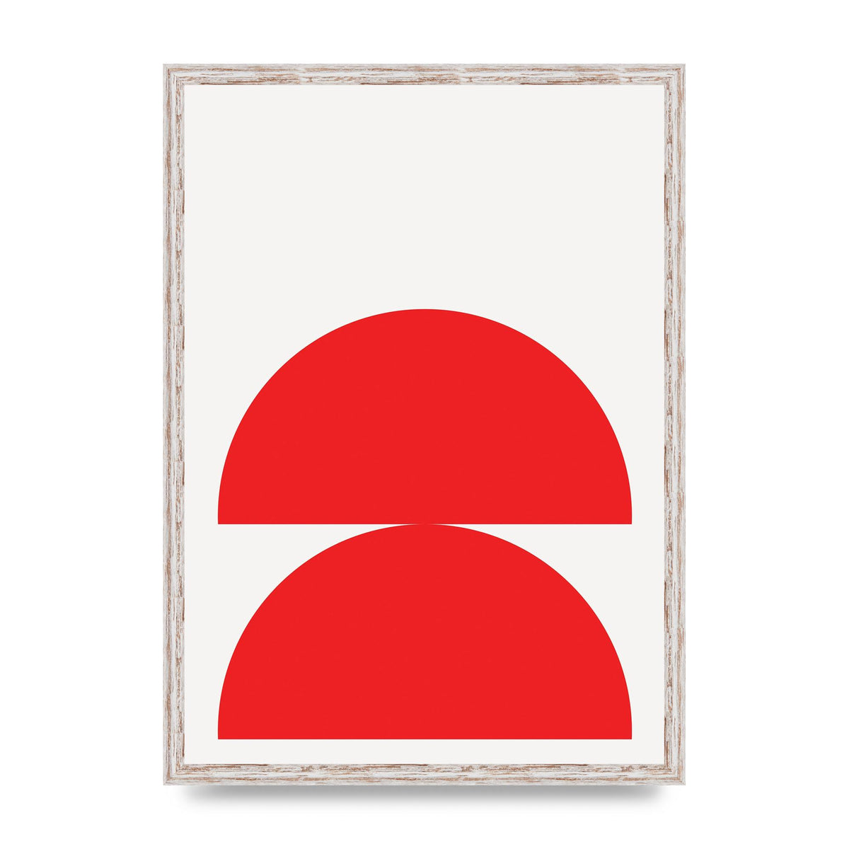 Red Stack Wall Art - A2 framed