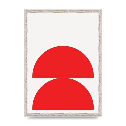 Red Stack Wall Art - A2 framed