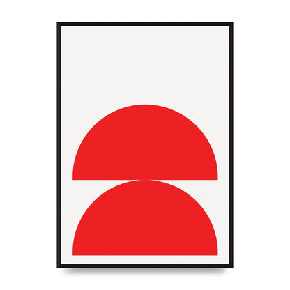 Red Stack Wall Art - A2 framed