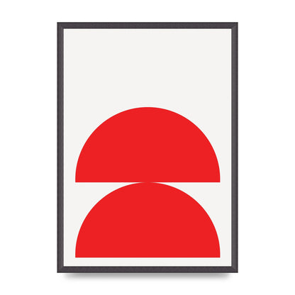Red Stack Wall Art - A2 framed