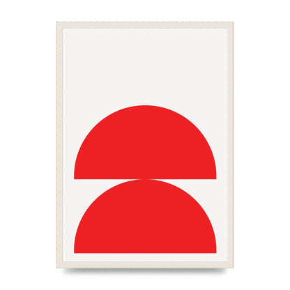 Red Stack Wall Art - A2 framed