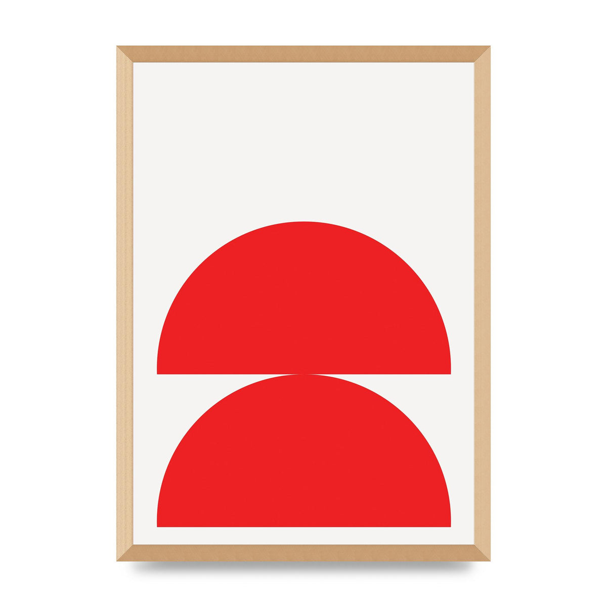 Red Stack Wall Art - A2 framed