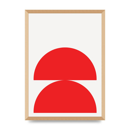 Red Stack Wall Art - A2 framed