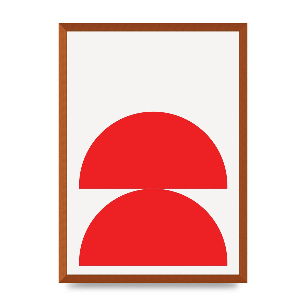 Red Stack Wall Art - A2 framed