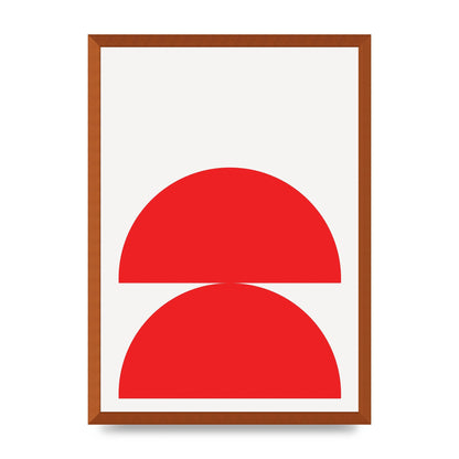 Red Stack Wall Art - A2 framed