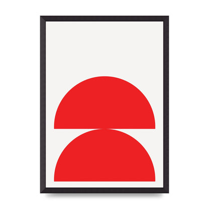 Red Stack Wall Art - A2 framed