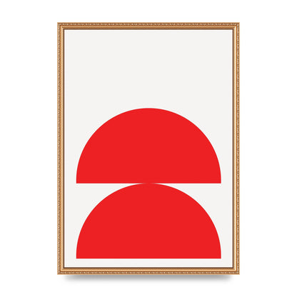 Red Stack Wall Art - A2 framed