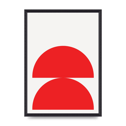 Red Stack Wall Art - A2 framed