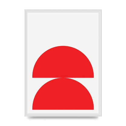 Red Stack Wall Art - A2 framed