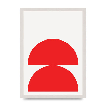Red Stack Wall Art - A3 framed