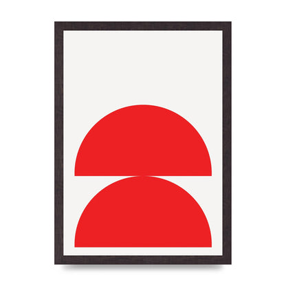 Red Stack Wall Art - A3 framed