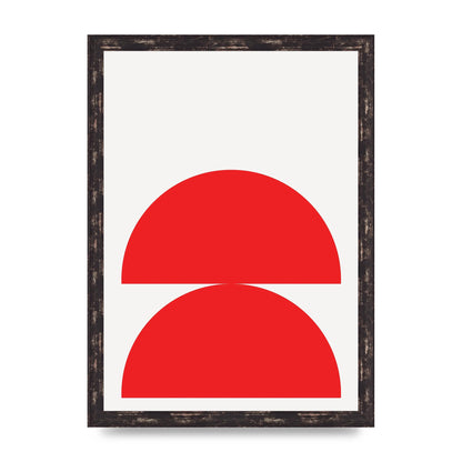 Red Stack Wall Art - A3 framed