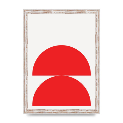 Red Stack Wall Art - A3 framed