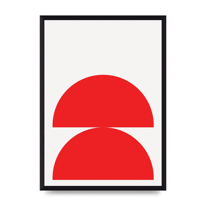 Red Stack Wall Art - A3 framed