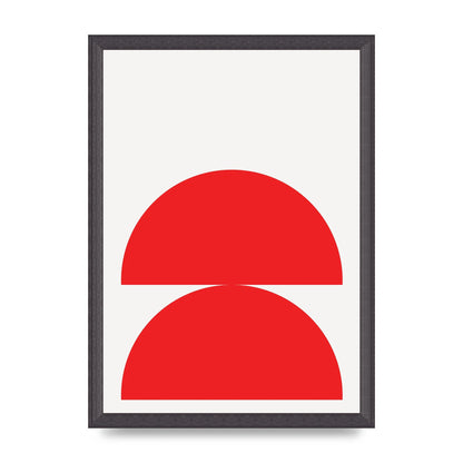 Red Stack Wall Art - A3 framed