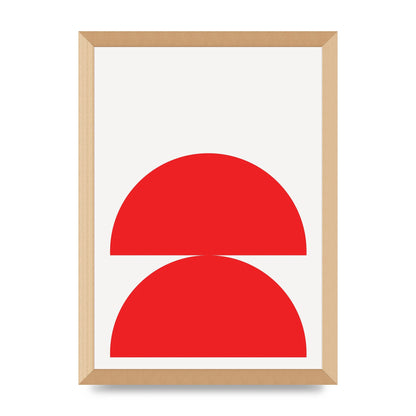 Red Stack Wall Art - A3 framed