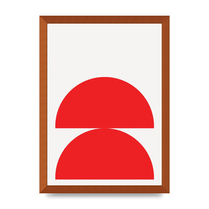 Red Stack Wall Art - A3 framed