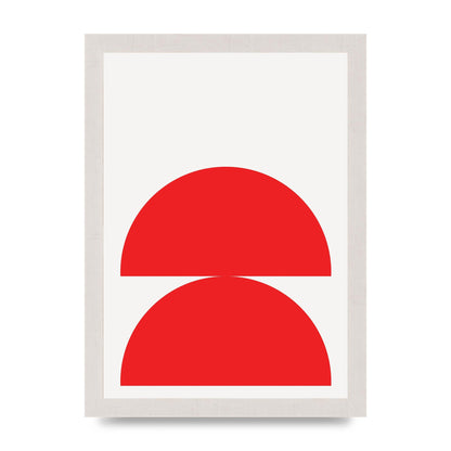 Red Stack Wall Art - A4 framed