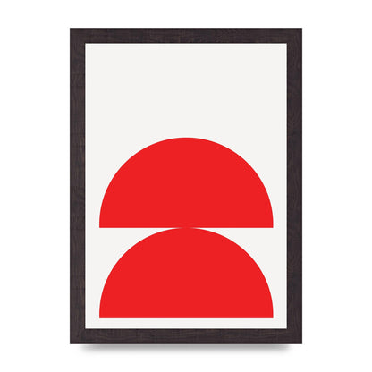 Red Stack Wall Art - A4 framed