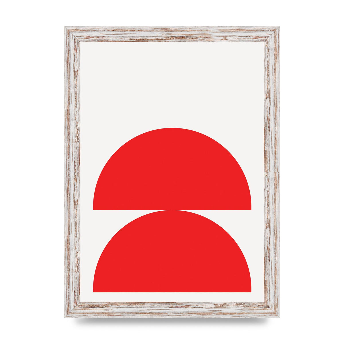 Red Stack Wall Art - A4 framed