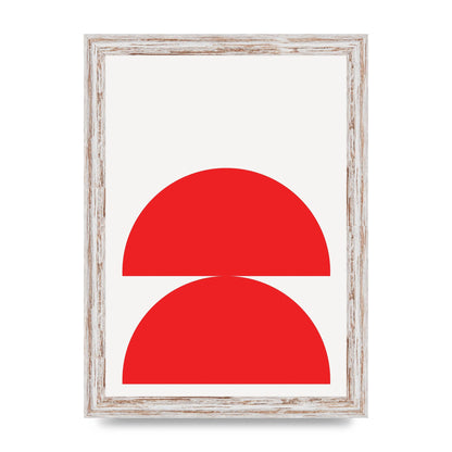 Red Stack Wall Art - A4 framed