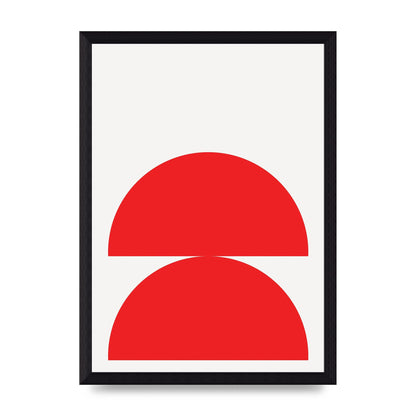 Red Stack Wall Art - A4 framed